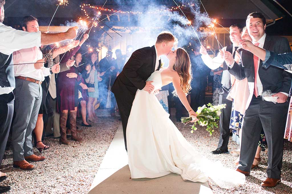 Bride-groom-sparklers-reception